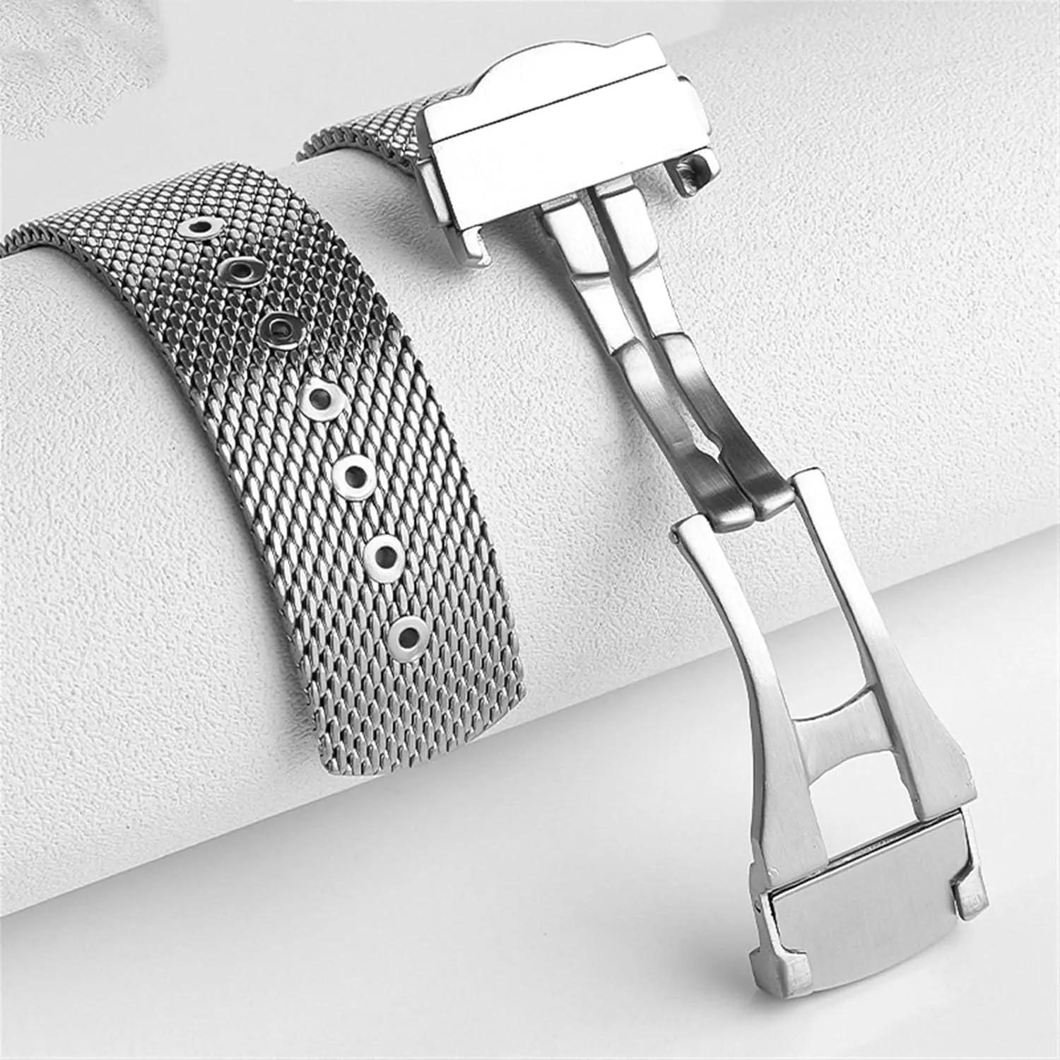 20mm Milan 316L Stainless Steel Watchband for omega 007 James Bond seamaster 300 Watch Strap Metal Bracelets