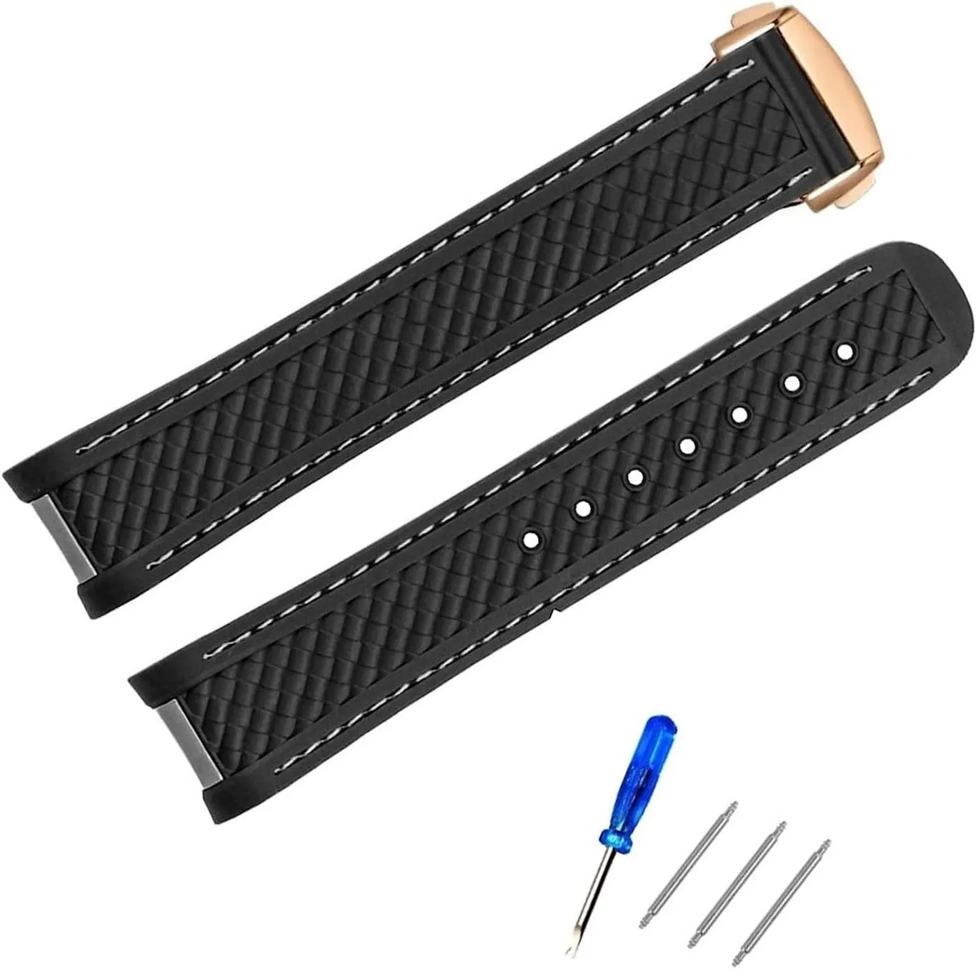 20mm Waterproof Rubber Watch Strap Accessories For Omega Seamaster 300 220/210 Series Watch Silicone Strap Men