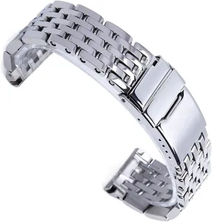 22mm 24mm Silver Stainless Steel Watch Band For Breitling AVENGER NAVITIMER SUPEROCEAN Metal Strap Bracelet Accessories