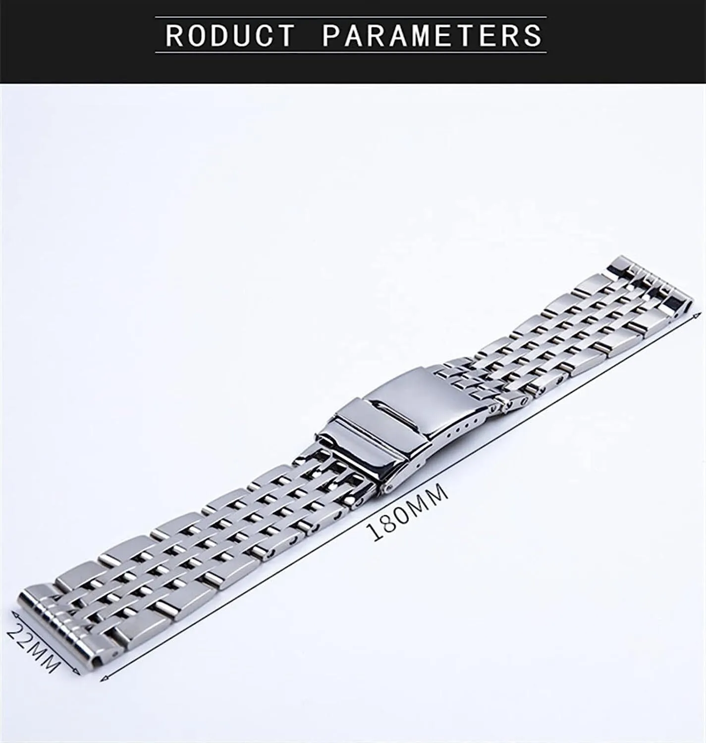 22mm 24mm Silver Stainless Steel Watch Band For Breitling AVENGER NAVITIMER SUPEROCEAN Metal Strap Bracelet Accessories