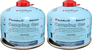 230 Grams Isobutane Fuel Canister (2 packs) Camping Stove Fuel Butane Propane Blend Isobutane Fuel Canister Camping Fuel Gas Canister Suitable for All Seasons Efficient and High Output