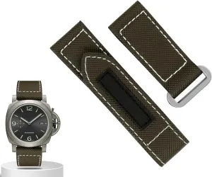 24mm Carbon Fiber Nylon Canvas Strap for Panerai Lumino PAM01118 01661 Waterproof Watchband Bracelet