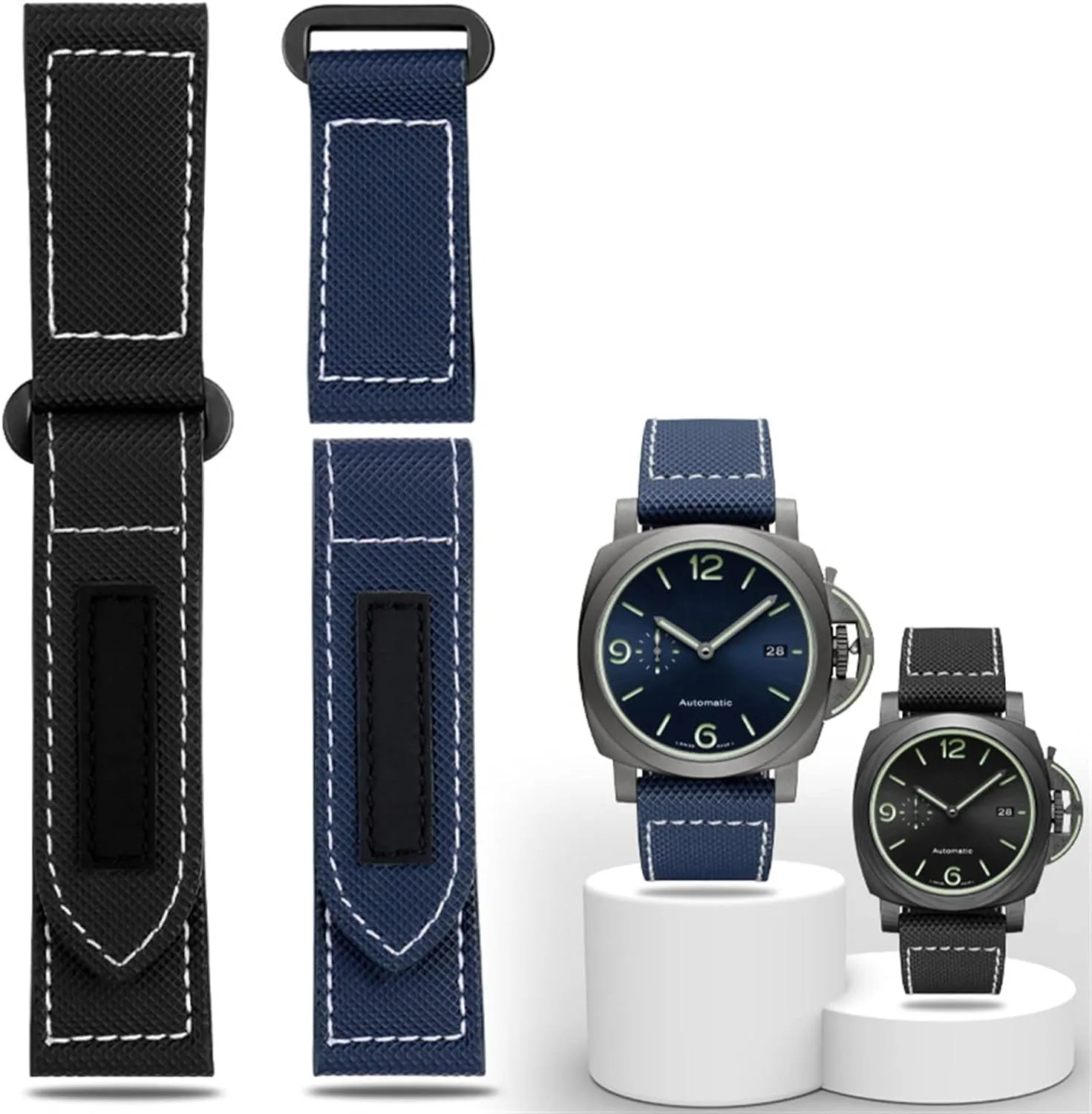 24mm Carbon Fiber Nylon Canvas Strap for Panerai Lumino PAM01118 01661 Waterproof Watchband Bracelet