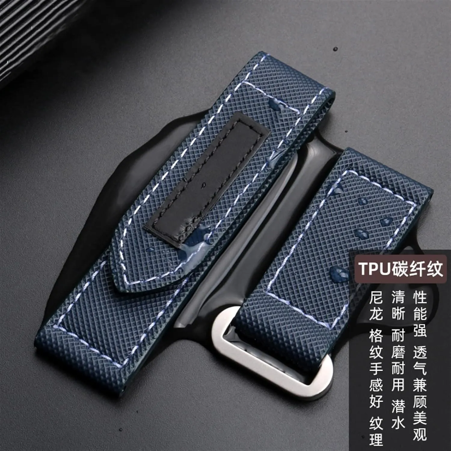 24mm Carbon Fiber Nylon Canvas Strap for Panerai Lumino PAM01118 01661 Waterproof Watchband Bracelet