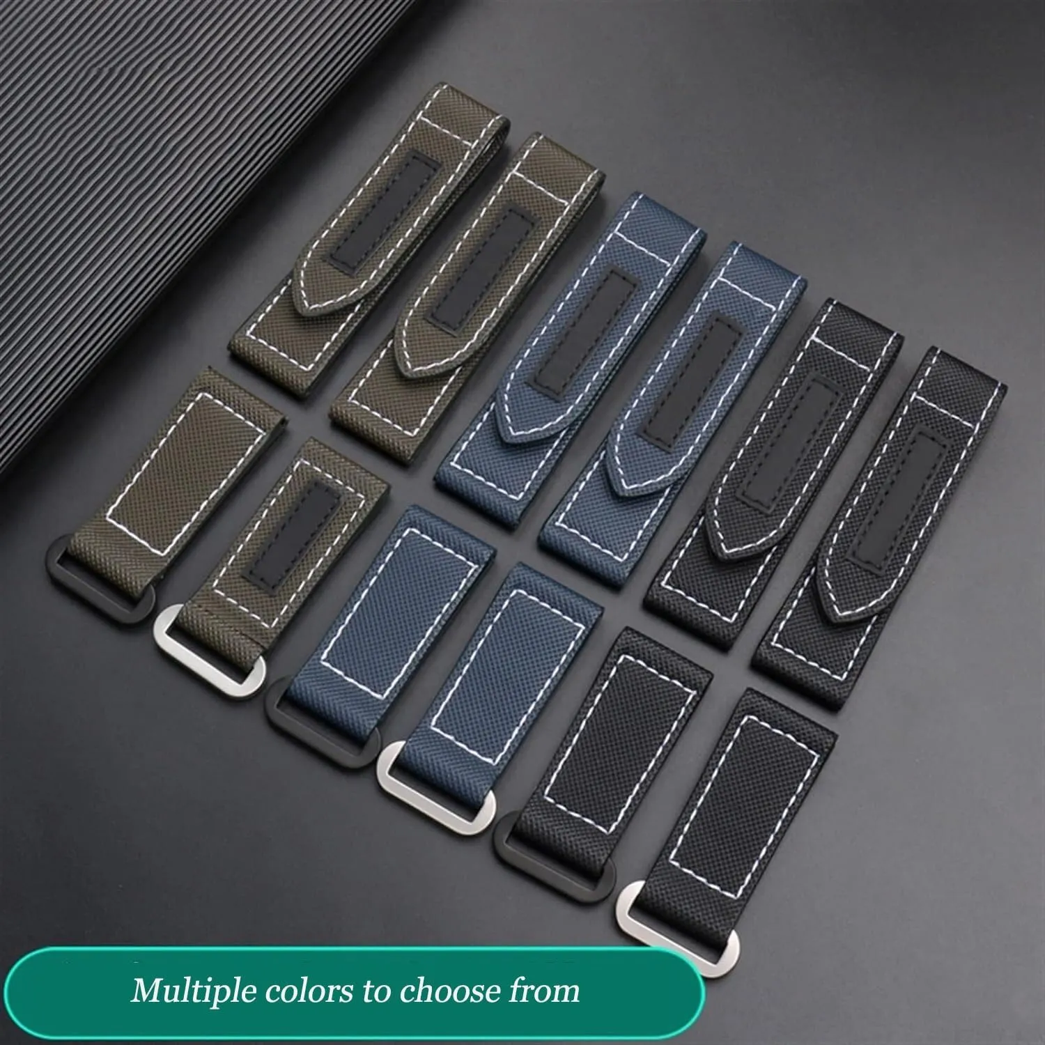 24mm Carbon Fiber Nylon Canvas Strap for Panerai Lumino PAM01118 01661 Waterproof Watchband Bracelet