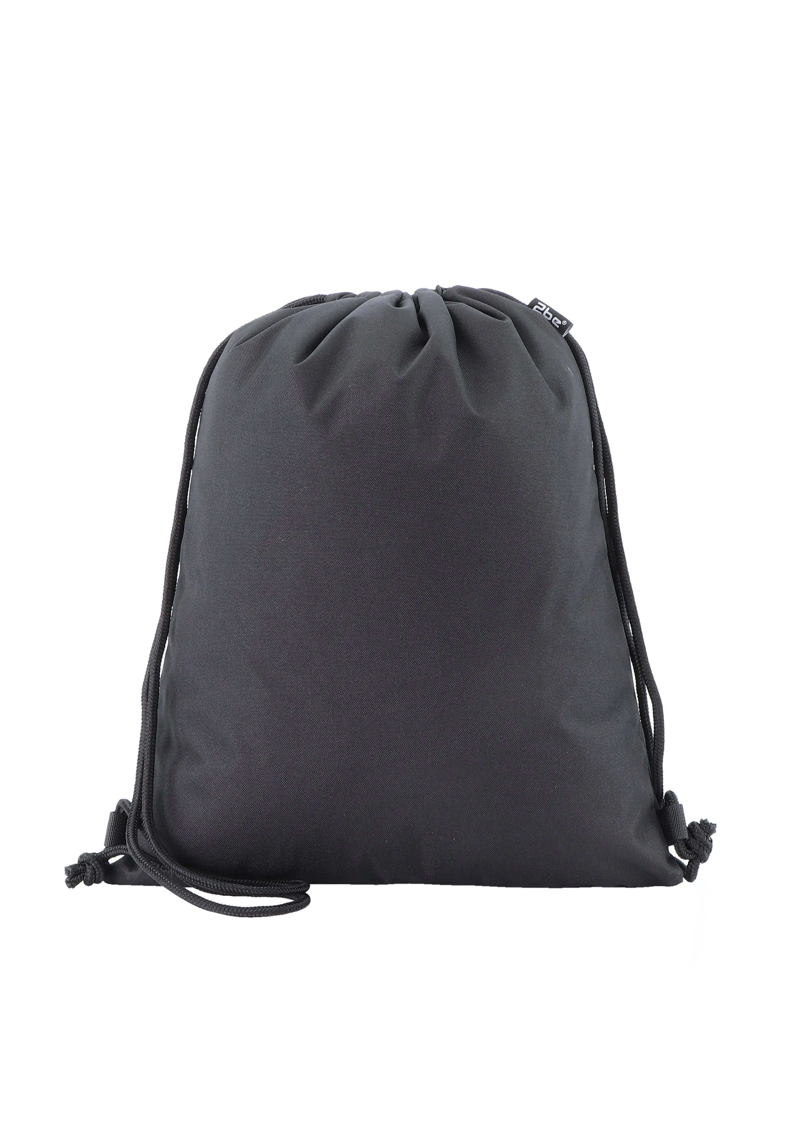 2be String Bag / Lightweight Backpack / Gym Bag Black