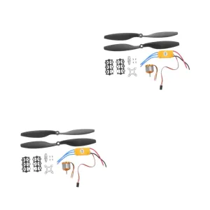 2sets Professional Electronic Speed Controller Motor Kit for Aircraft Compatible Brushed Motor Esc for Quadcopter and Helicopter Replacement Parts
