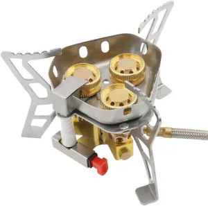 3-Core Camping Stove 6800W High Power Gases Windproof Backpacking Stove with Adjustable Valve for Outdoor Cooking Camping Picnic Hiking