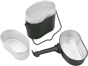 3 in 1 Military Mess Tin,Military Mess kit,Aluminium Nonslip Durable German Mess Tin,180℃ Temperature Resistant Military Lunch Box for Camping,Hiking,Cycling,Backpacking, Military Mess Tin Milita