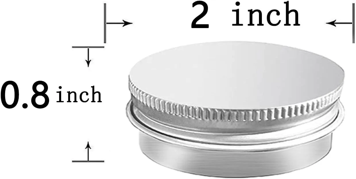 30 Pack 1 oz Aluminum Tin Jar with Screw Lid 30 ml Round Refillable Containers