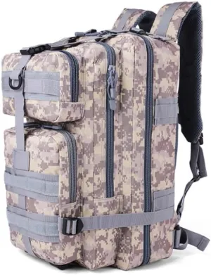 35L Waterproof Hiking Tactical Backpack Lightweight & Ergonomic Design for Camping, Trekking, Outdoor Adventures (ACU)