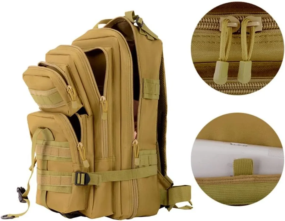 35L Waterproof Hiking Tactical Backpack Lightweight & Ergonomic Design for Camping, Trekking, Outdoor Adventures (Digital Jungle Camo)