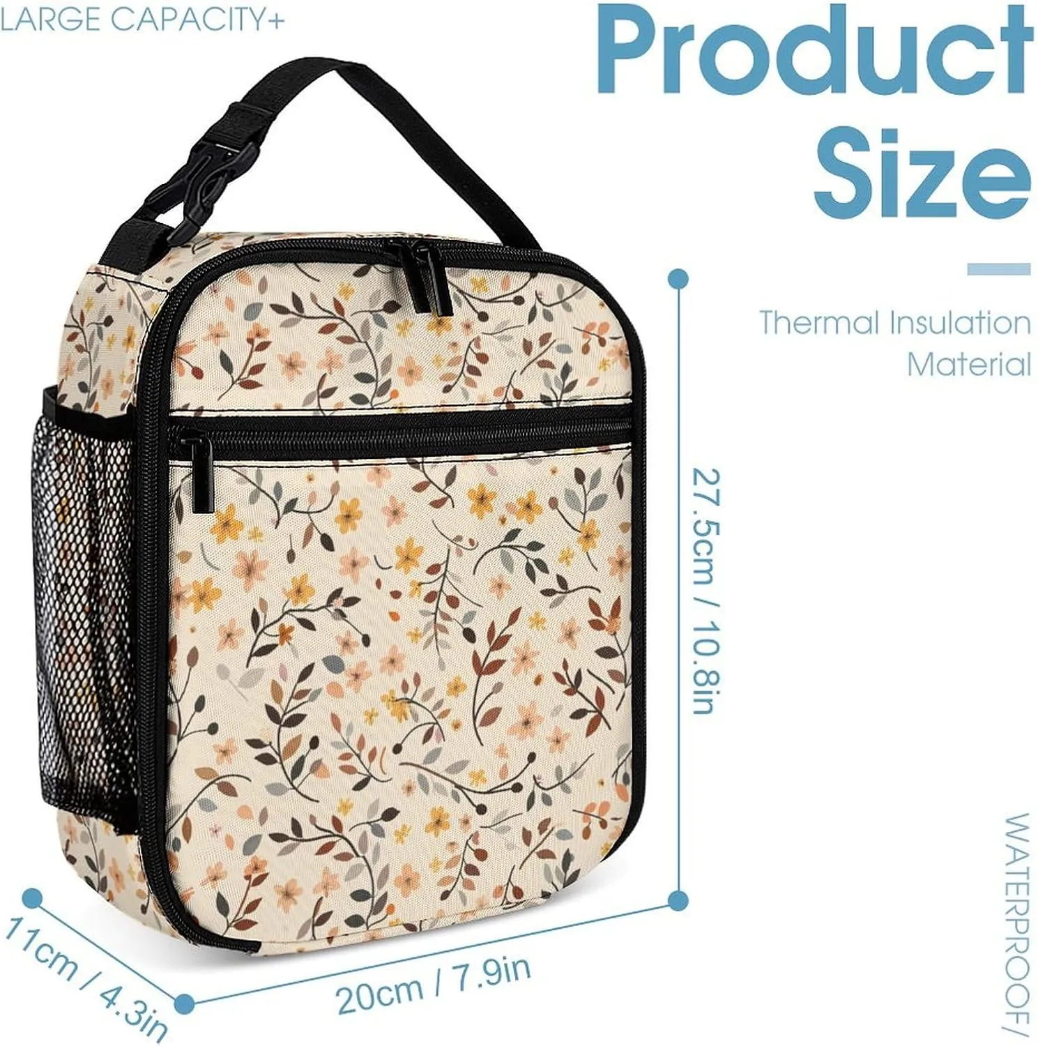 3PCS Backpack with Lunch Box & Pen Case, 16.2 Inch Ergonomic Straps Backpack, Cute College Backpack for Traveling Daypack