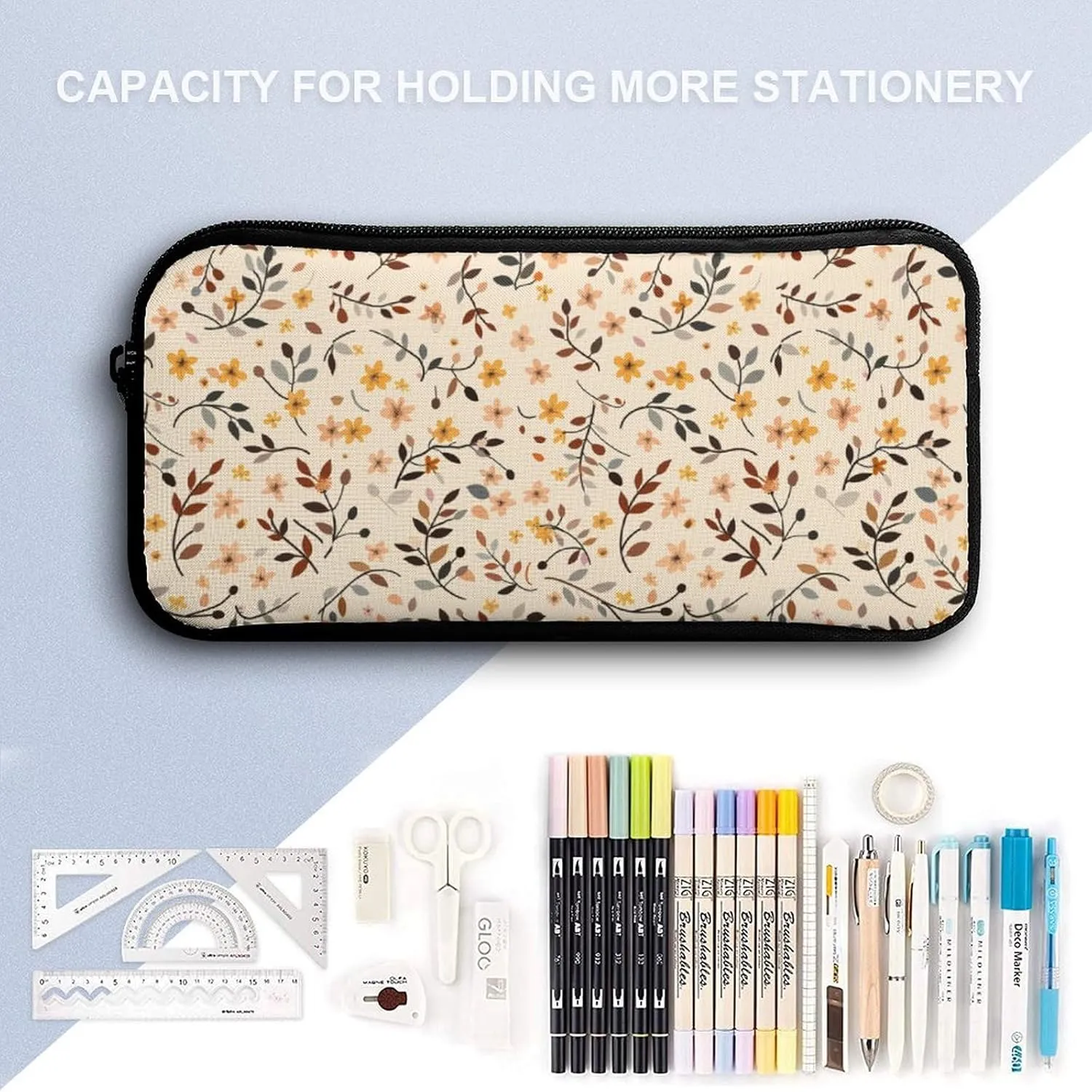 3PCS Backpack with Lunch Box & Pen Case, 16.2 Inch Ergonomic Straps Backpack, Cute College Backpack for Traveling Daypack