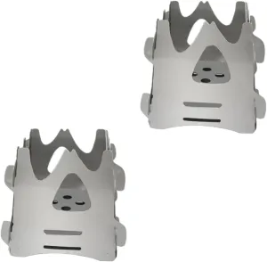 3Pcs Wood Burning Camping Stove Stainless Steel Foldable Portable Backpacking Stove/Sier/7.45 * 7.45Cm