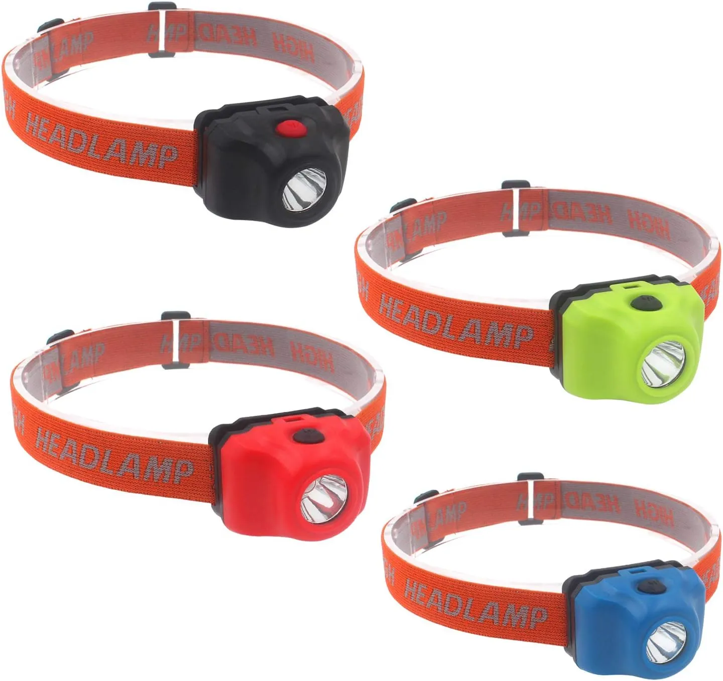 4 Pack LED Headlamp 5W Super Bright Single Mode Flashlight Headlight Waterproof Lightweight for Adults and Kids, Running Camping