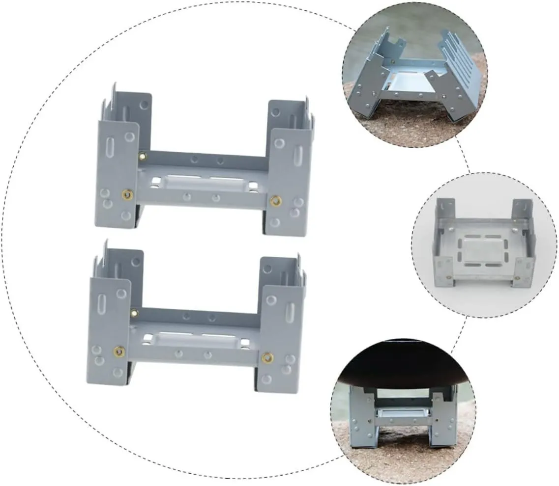 4 Pcs Foldable Wood Burning Camp Stove Folding Mini Backpacstove Cookware Camping Stove/Sier*3Pcs/9.8 * 7.5Cm*3Pcs