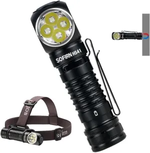4000 Lumen Headlamp Rechargeable Head Lamp, Sofirn HS41 LED EDC Headlight with Magnetic Base, IP68 Water Resistance, High Lumens Super Bright Head Light for Camping Emergency(Battery Included)