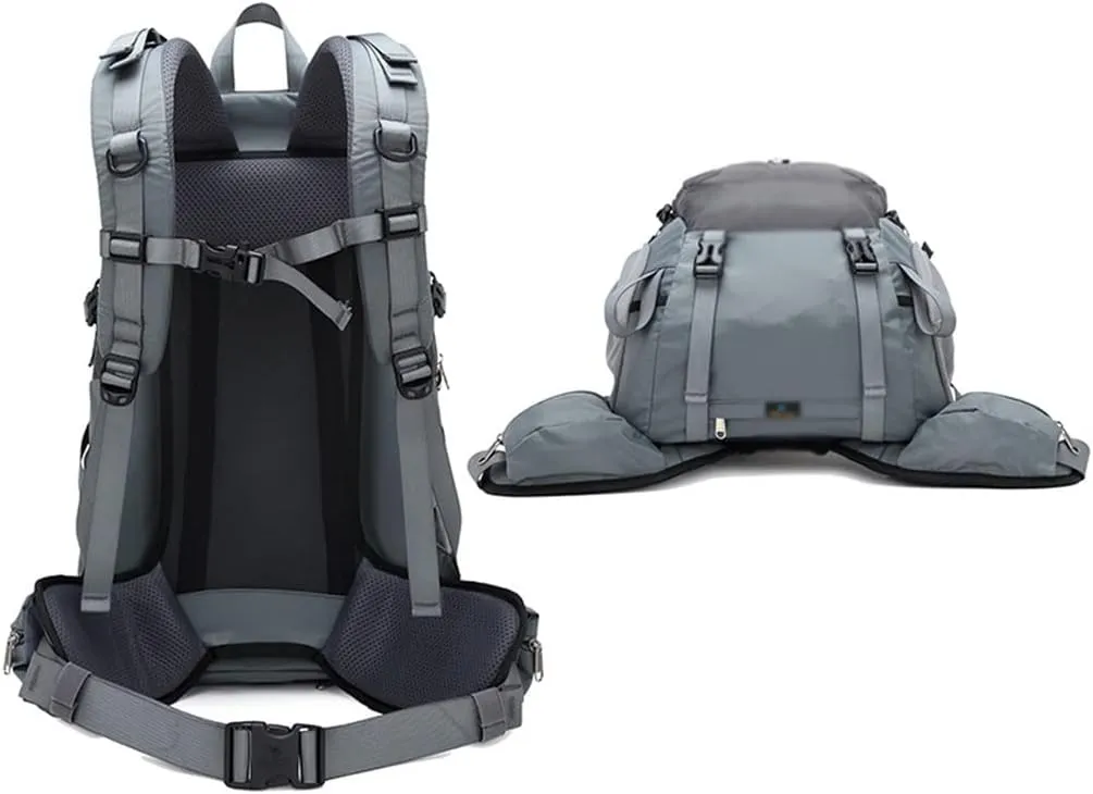 40L Hiking Backpack Outdoor Mountaineering Bag Large Capacity Travel Sports Backpack(A)