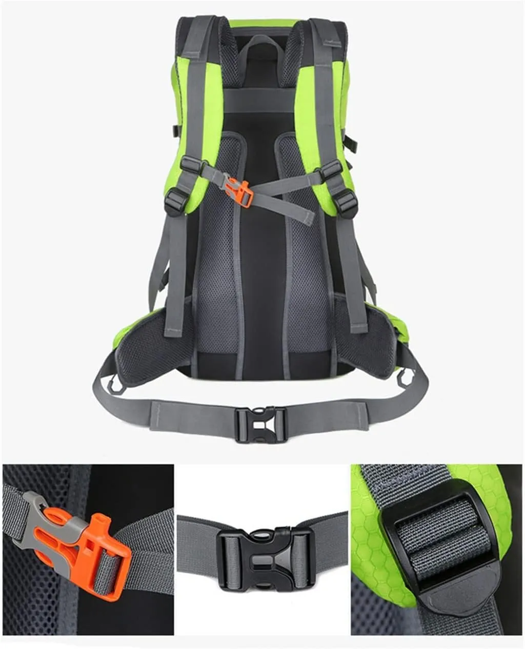 40L Mountaineering Backpack Outdoor Multi Pocket Bag Travel Camping Mountaineering Bag(E)