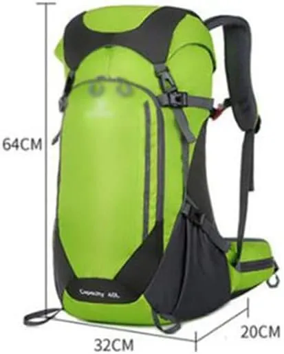 40L Mountaineering Backpack Outdoor Multi Pocket Bag Travel Camping Mountaineering Bag(E)