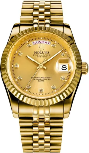 41MM Mens Luxury Quartz Watch with Calendar Luminous Waterproof Wrist Watches