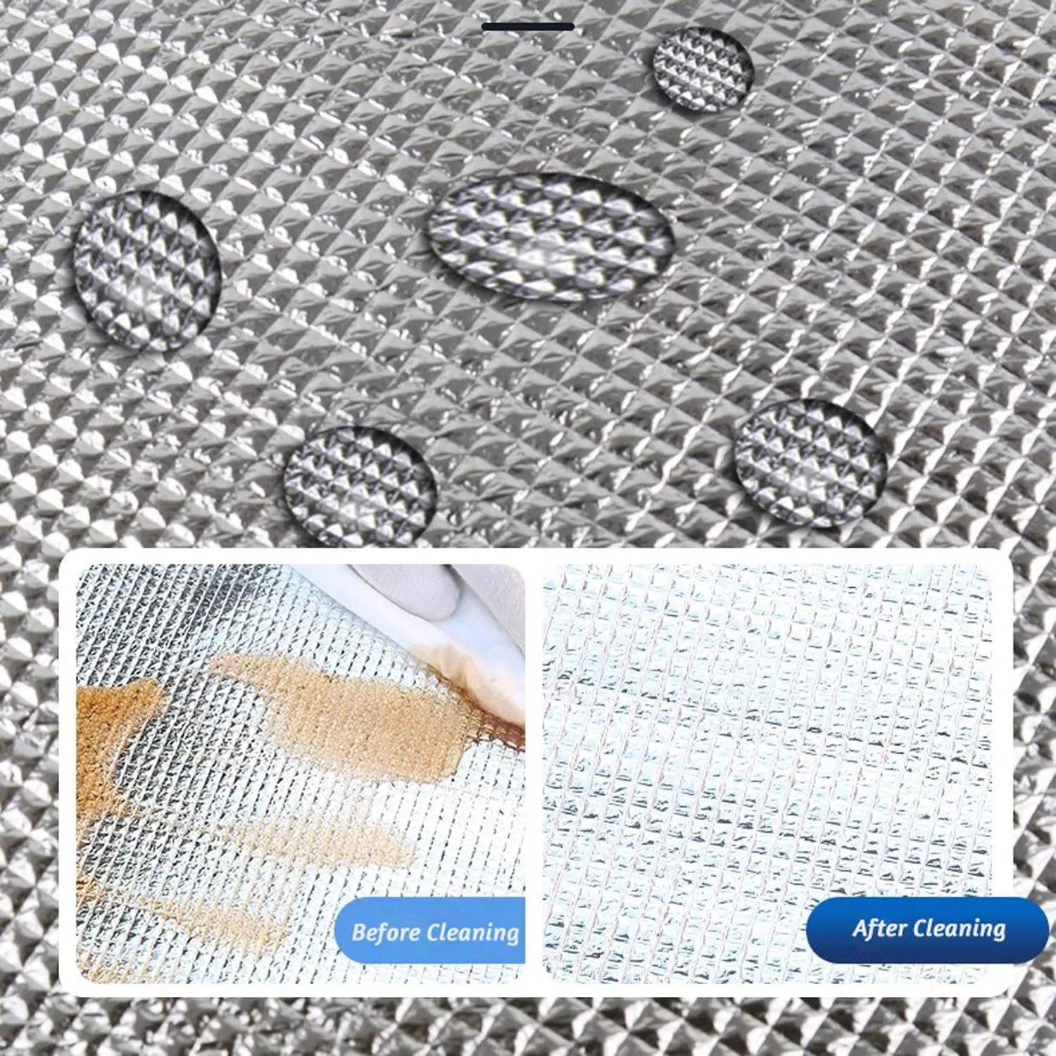 4mm Camping Mat Foam Foil Blanket for Camping Foam Pad Insulating Foil Mat Waterproof Double-Sided Moisture-Proof Foldable Sleeping Tent Pad Thermal Aluminum Camping mat for Reflecting Heat