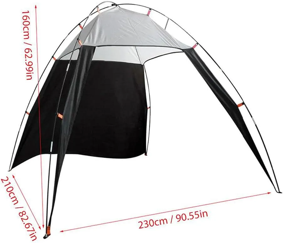 5-8 Person Outdoors Canopy Beach Shelter Sun Shade Tent Beach Sun Shade Shelter Canopy Instant Beach Tent Portable Sleeping Shelter