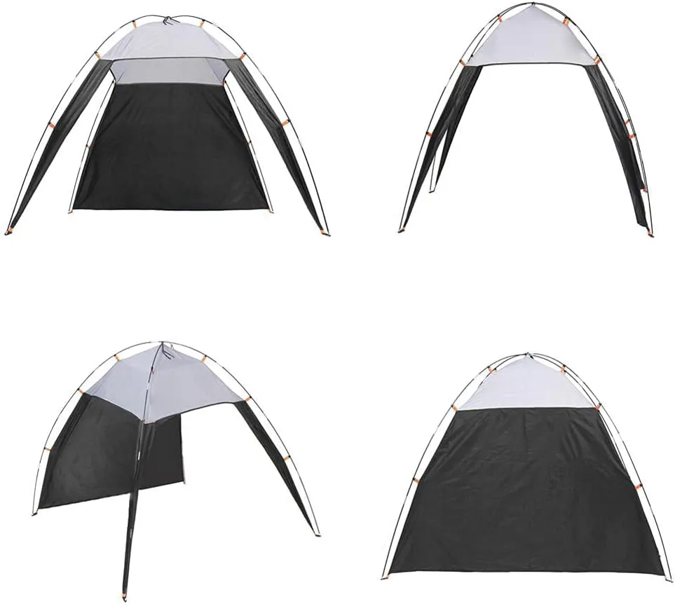 5-8 Person Outdoors Canopy Beach Shelter Sun Shade Tent Beach Sun Shade Shelter Canopy Instant Beach Tent Portable Sleeping Shelter