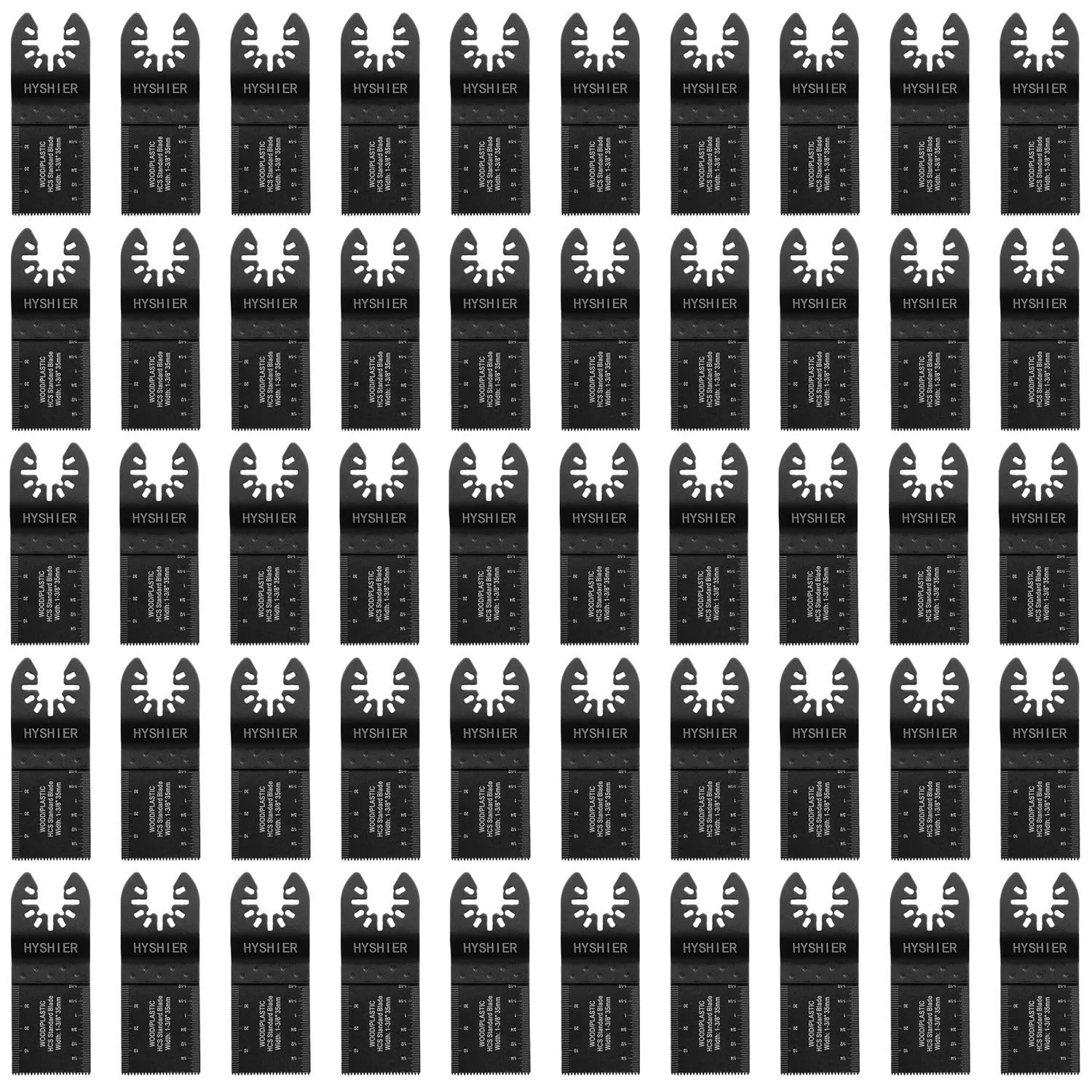50 Pcs Oscillating Tool Blades, Professional Universal Oscillating Saw Blades, Wood, Quick Release Durable Multi Tool Blades Fit All Models