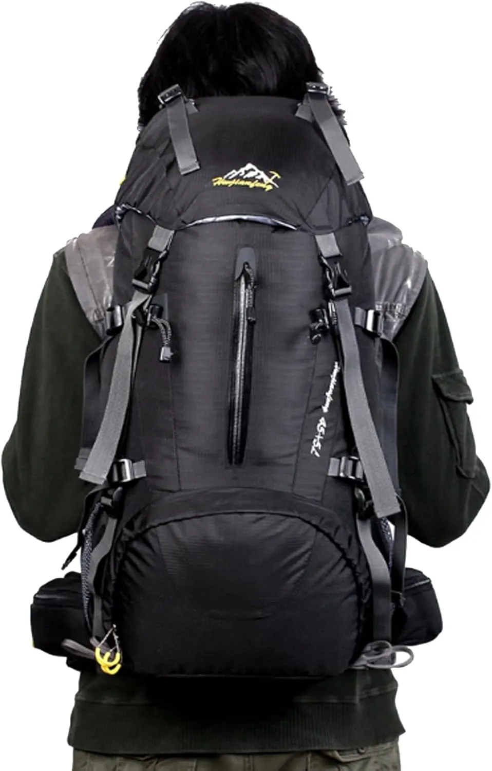 50L Hiking Backpack Waterproof Lightweight With Rain Cover,Outdoor Sport Daypack For Men Women Climbing Camping Touring