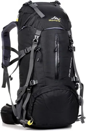 50L Hiking Backpack Waterproof Lightweight With Rain Cover,Outdoor Sport Daypack For Men Women Climbing Camping Touring
