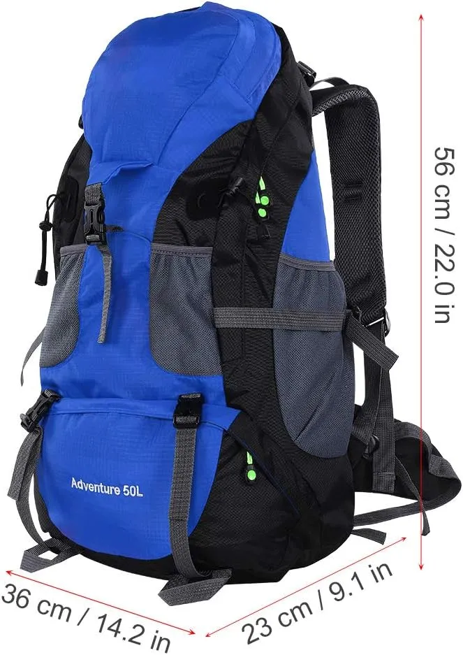 50L Water Proof Hiking Backpack Lightweight Cycling & Climbing Backpack with Ventilation