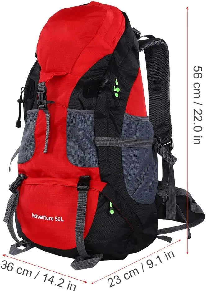 50L Water Proof Hiking Backpack Lightweight Cycling & Climbing Backpack with Ventilation