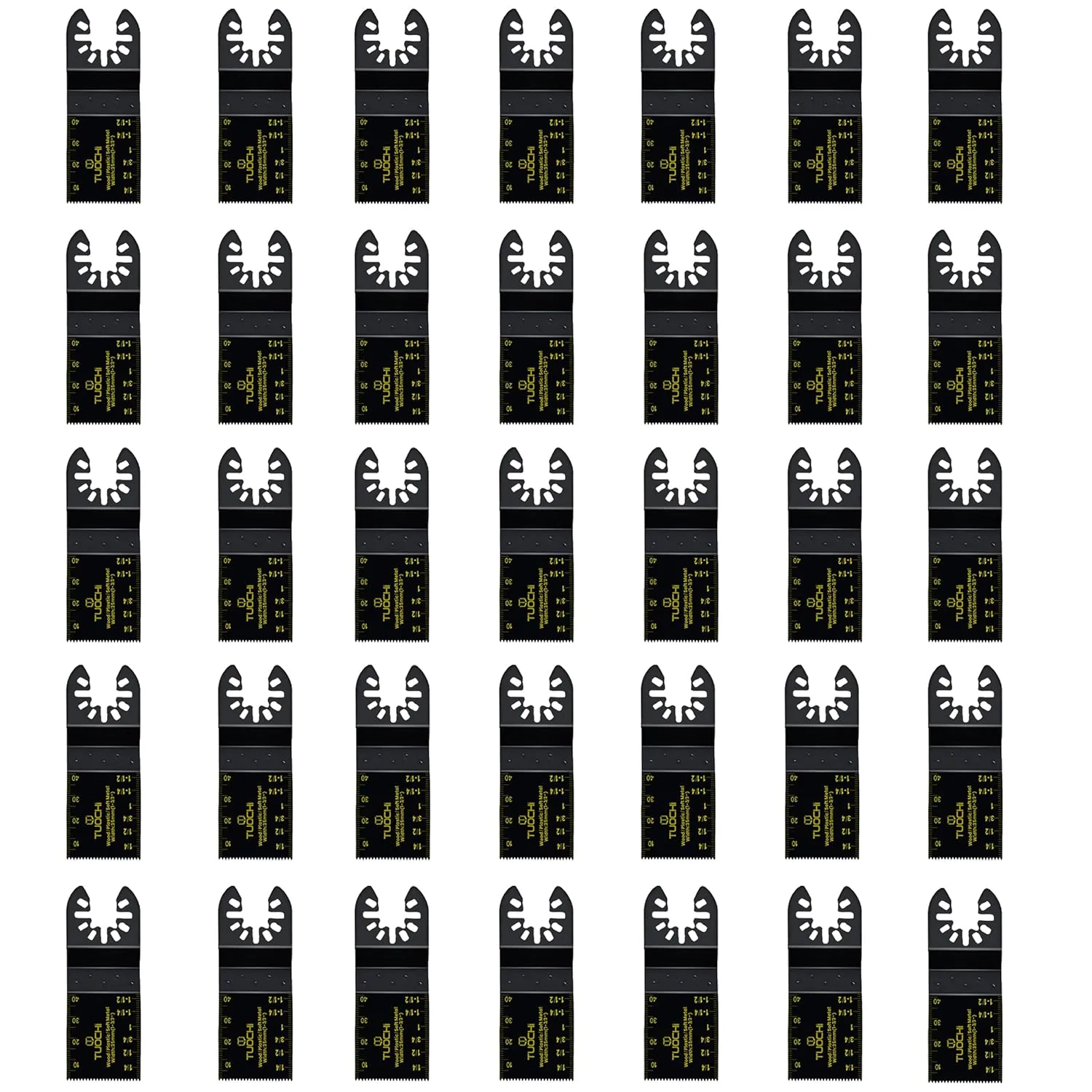 50Pcs Wood Oscillating Multitool Saw Blade Oscillating Tool Blades Multi Tool Blades Kits Plastic Metal Universal Fit Dewalt Ryobi Milwaukee Makita Rockwell Dremel Bosch Chicago Craftsman Fein