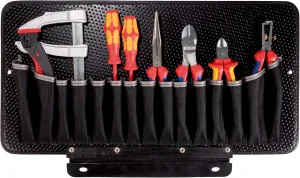 591001161 Tool Board (2-Sided, for Tool Box, Many Pockets, Colour Black, Tool Holder)