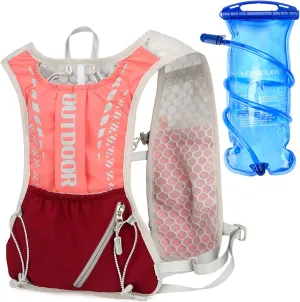5L Hydration Backpack for Men - Lightweight Running Vest with 1.5L Water Bladder, Water Backpack for Hiking, Running, Biking, and Raves- Reflective Design, Adjustable Straps