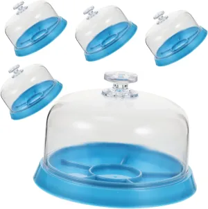 5Pcs Watch Movement Dust Cover Organizer with Compartments Durable Lightweight Watch Repair Tool Protects Against Debris Dust for Watchmakers and Pocket