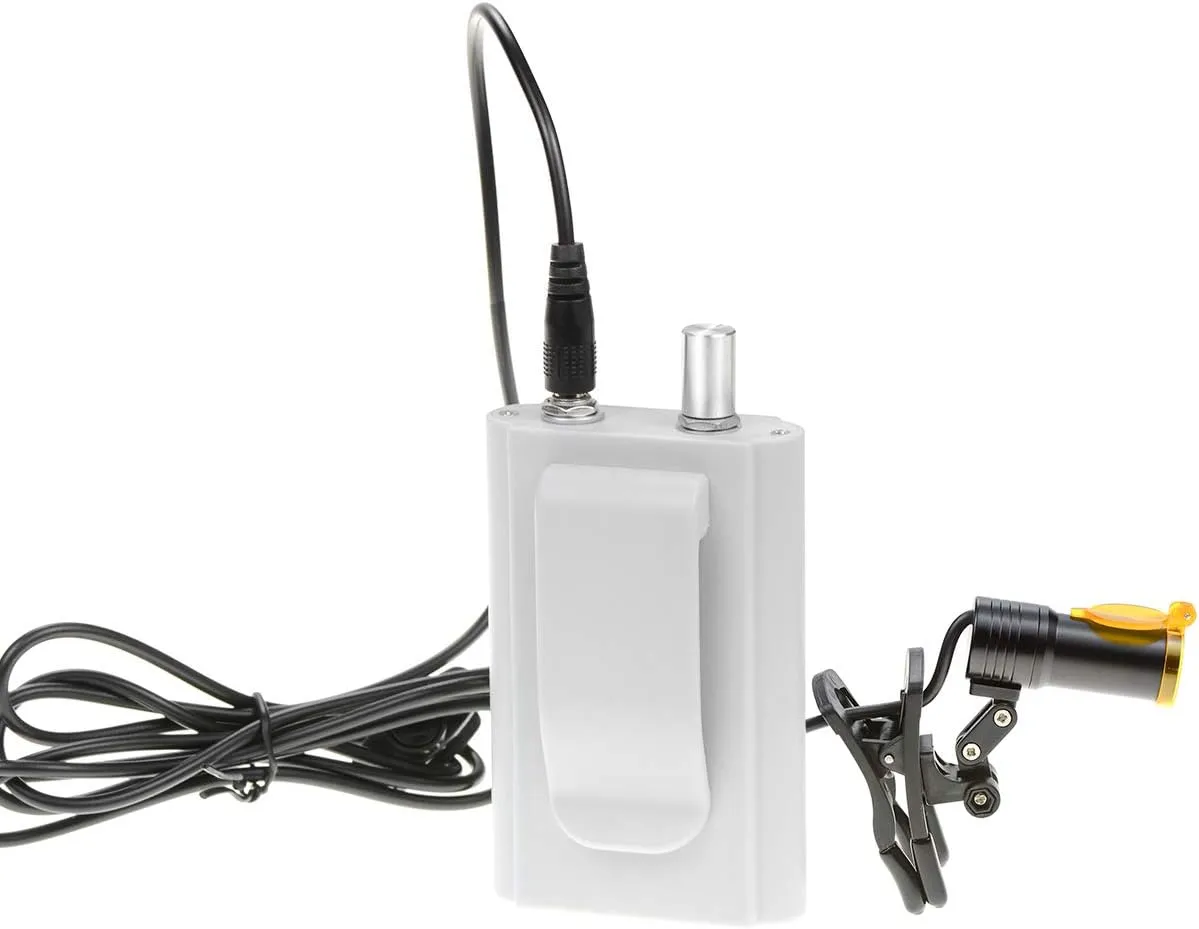 5W Headlamp for Loupes Lab Magnifier Magnification Binocular Belt-Clip 4 Colors (Silver)