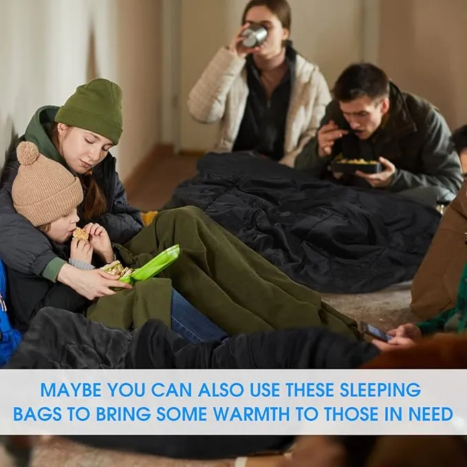 6 Pack Sleeping Bags for Adults Sleeping Bags 4 Season Warm Envelope Sleeping Bags Lightweight Waterproof Sleeping Bags with Compression Sack for Outdoor Camping Backpacking Hiking
