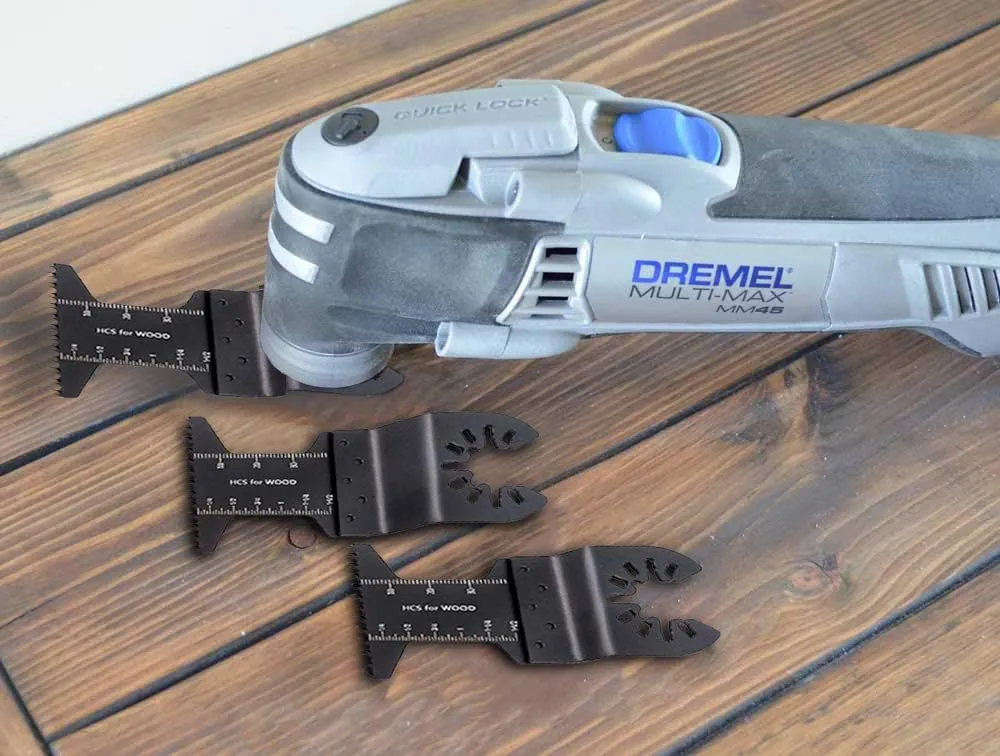 60 Oscillating Tool Saw Blades Multitool Quick Release Saw Blade Kit for Cutting Wood Plastic Soft Metal Fit Dewalt Makita Fein Multimaster Ryobi Bosch Milwaukee Chicago Craftsman (60 Pack)