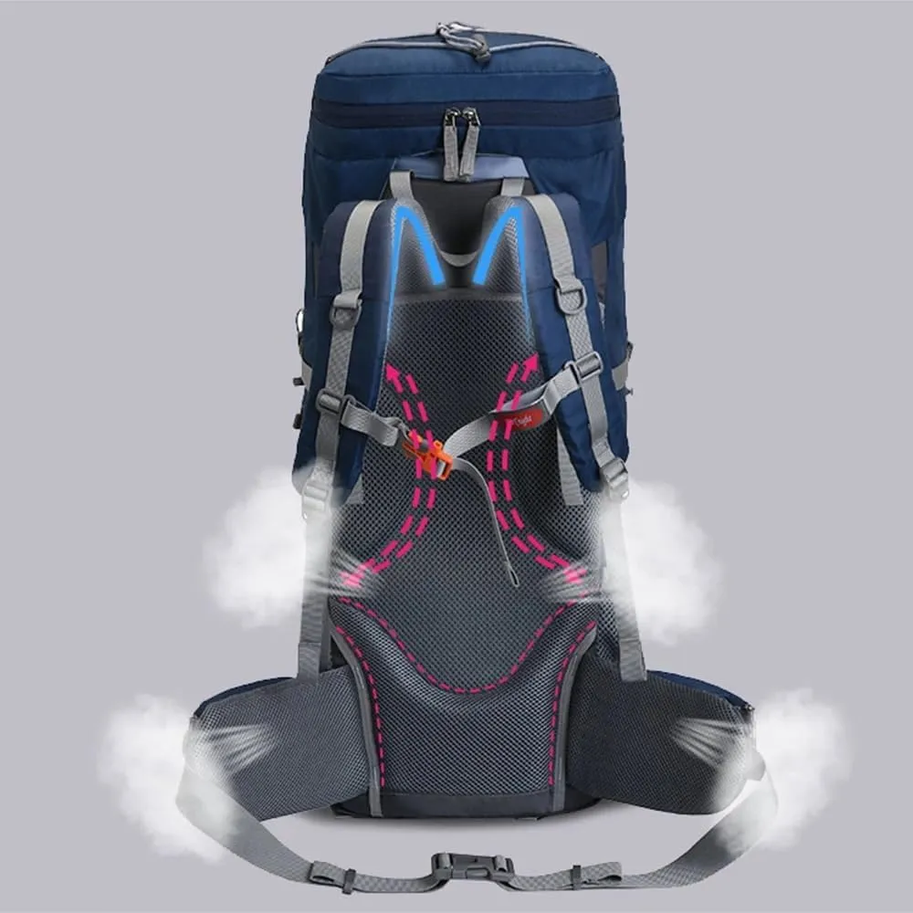60L Large Hiking Mountaineering Backpack Climbing Hiking Backpack Camping Backpack Sport Outdoor Bag