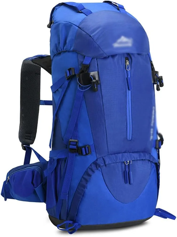 60L Mountaineering Bag Travel Backpack Outdoor Camping Rucksack Men's Backpack(Black)