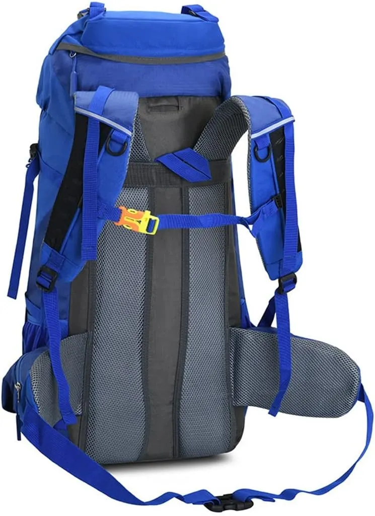 60L Mountaineering Bag Travel Backpack Outdoor Camping Rucksack Men's Backpack(Black)