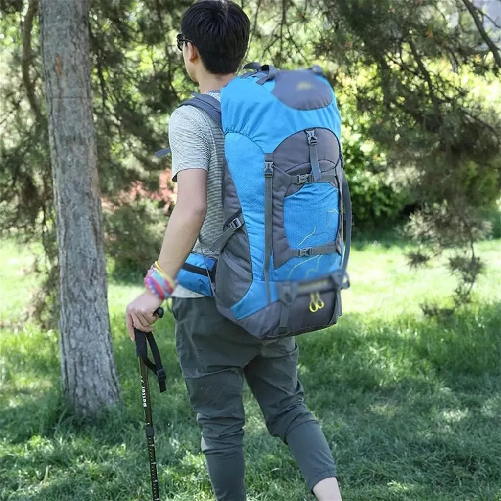 60L Outdoor Backpack Multi Pocket Camping Bag Hiking Backpack Large Capacity(D)