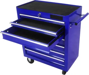 7 Drawer Rolling Tool Chest,Blue Large Toolboxes On Wheels,Locking Tool Cart, Tool Cabinets for Garage,Workshop,Repair Shop