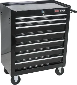 7 Drawers Tool Cart on Wheels,Multifunctional Rolling Tool Chest Tool Storage,Drawers Rolling Tool Trolley Organizer Tool Case for Garage,Warehouse,Workshop,Repair Shop (7 Drawers-29.9"H-Black)