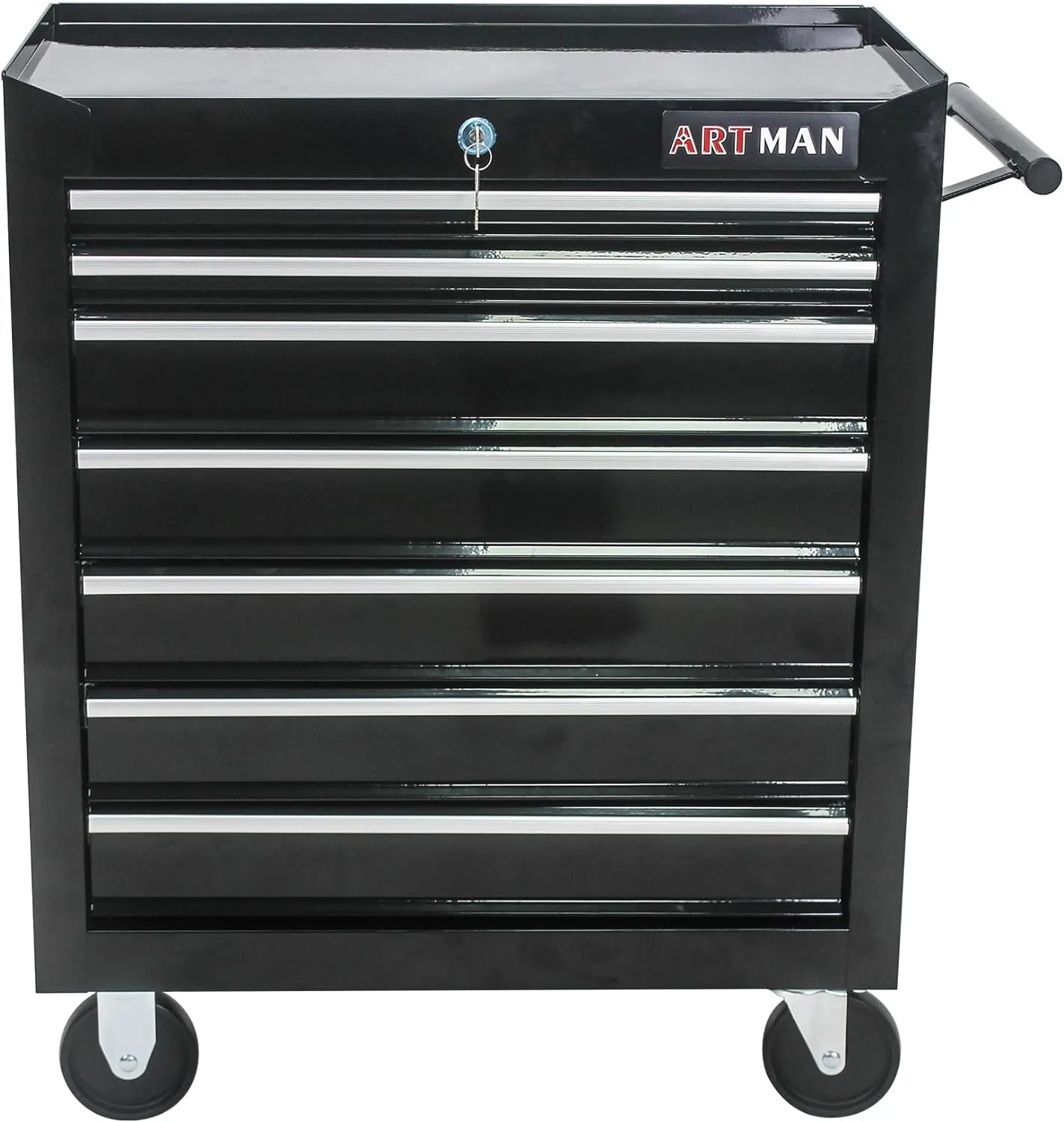 7 Drawers Tool Cart on Wheels,Multifunctional Rolling Tool Chest Tool Storage,Drawers Rolling Tool Trolley Organizer Tool Case for Garage,Warehouse,Workshop,Repair Shop (7 Drawers-29.9"H-Black)