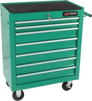 7 Drawers Tool Cart on Wheels,Multifunctional Rolling Tool Chest Tool Storage,Drawers Rolling Tool Trolley Organizer Tool Case for Repair Shop,Garage,Warehouse,Workshop (7 Drawers-29.9"H-Green)