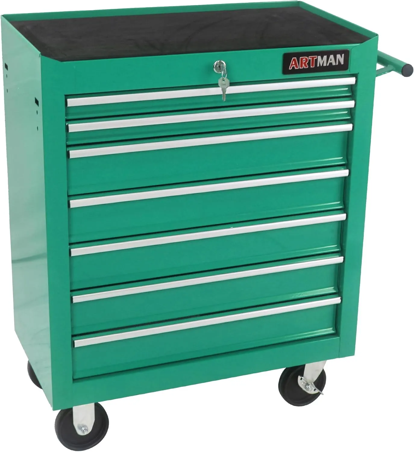 7 Drawers Tool Cart on Wheels,Multifunctional Rolling Tool Chest Tool Storage,Drawers Rolling Tool Trolley Organizer Tool Case for Repair Shop,Garage,Warehouse,Workshop (7 Drawers-29.9"H-Green)